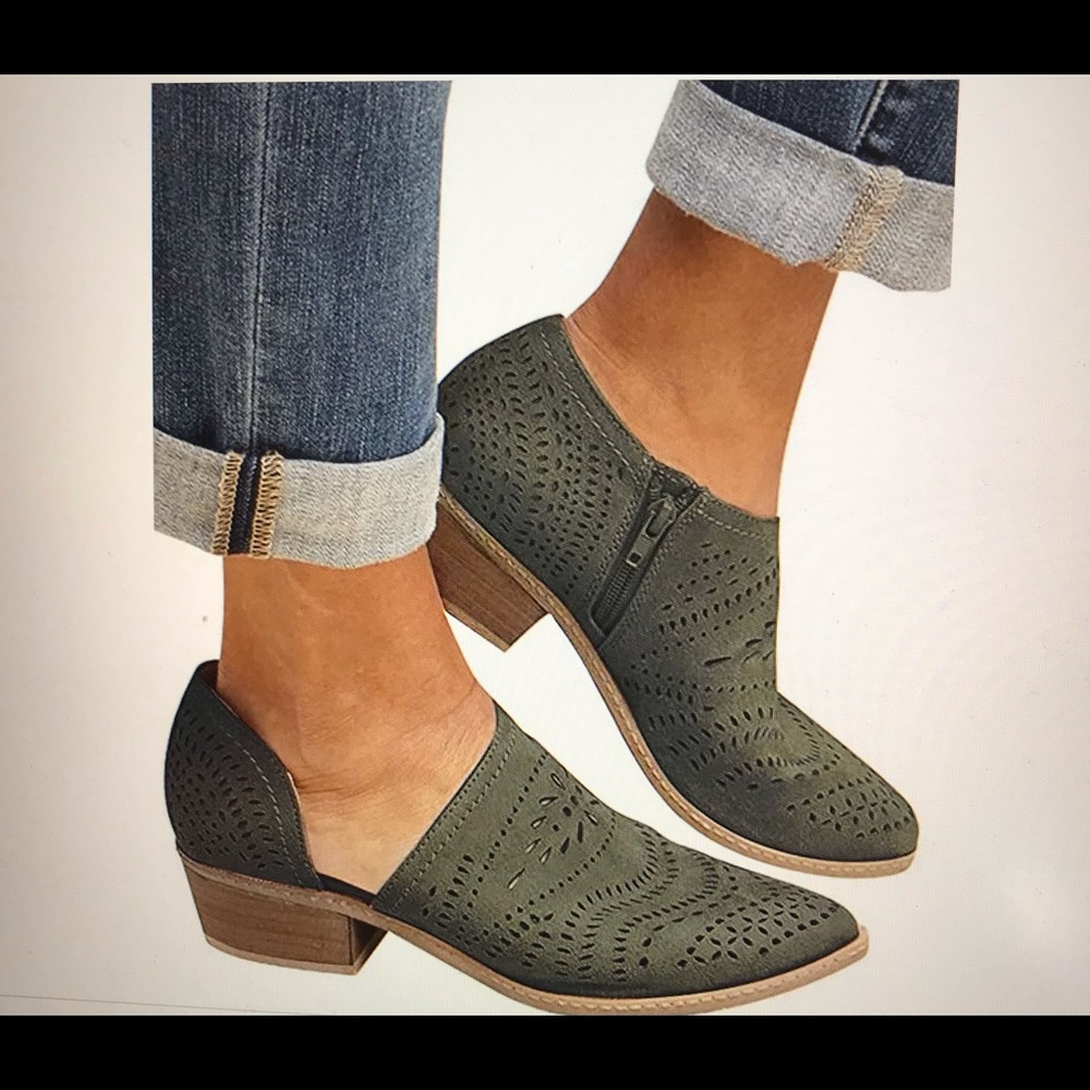 Ankle Boot Pointed Toe 8.5 Green